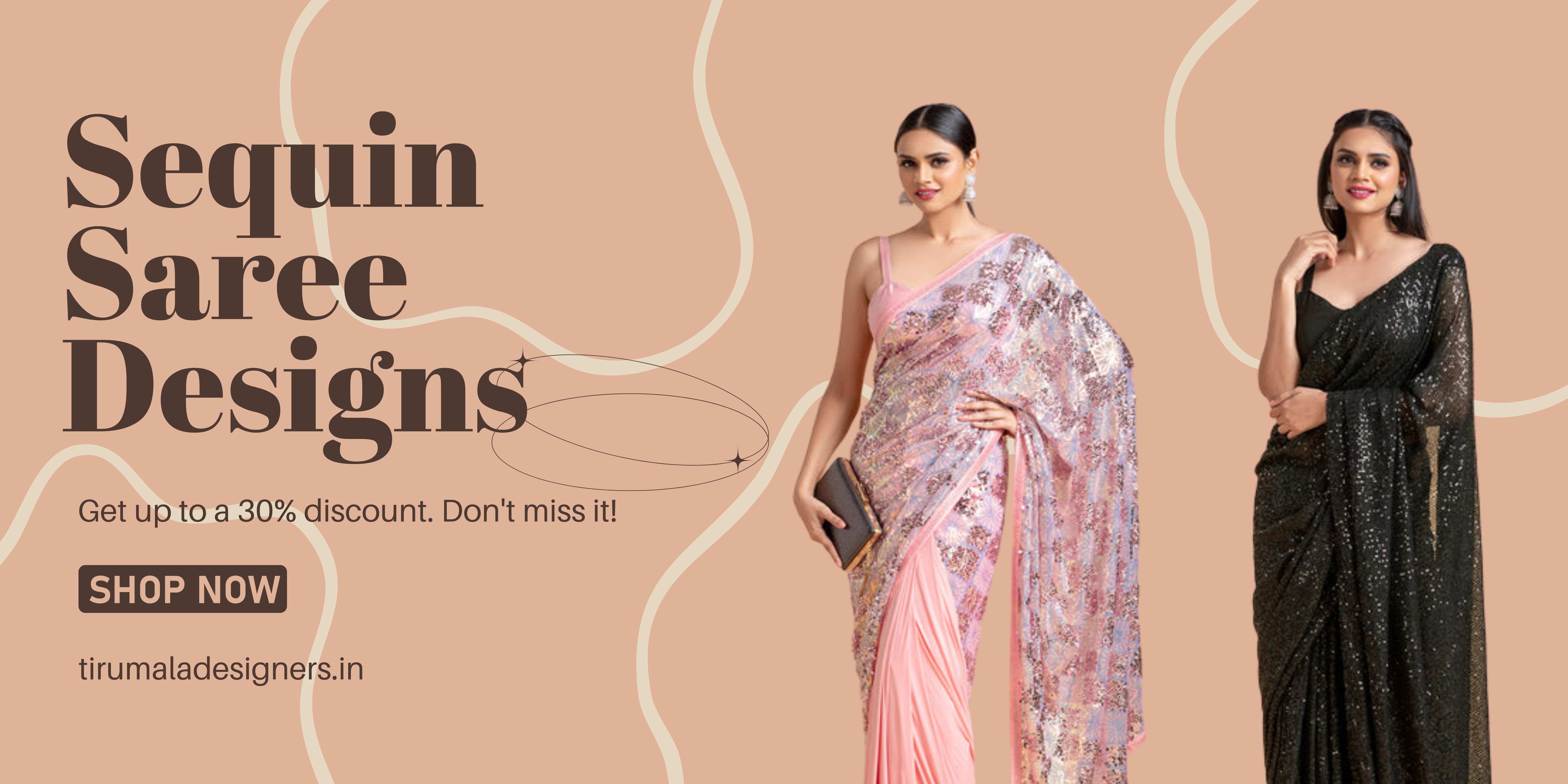 Sequin Saree Designs To You Must Have In Your Closet